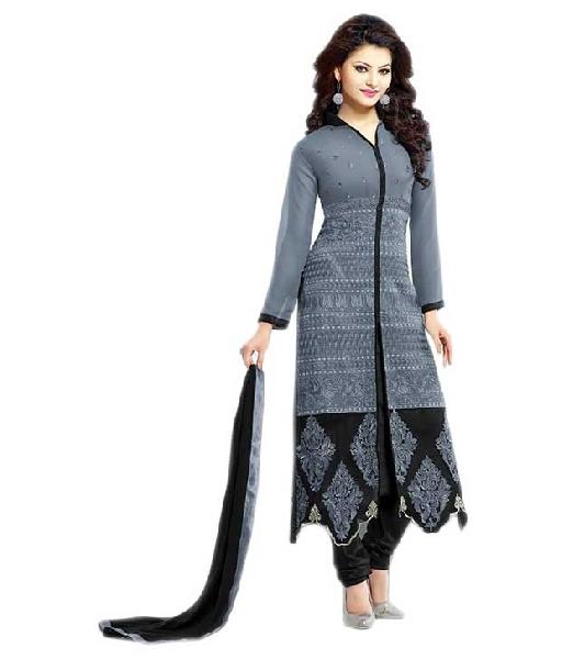 Partywear Unstitched Dress Material With Embroidered Work MFD-6