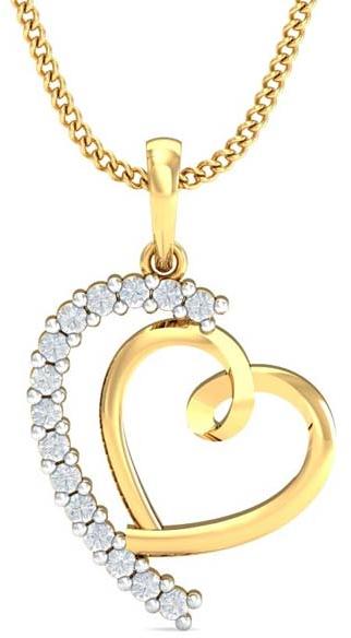 Heart in Heart Designed Diamond Pendant