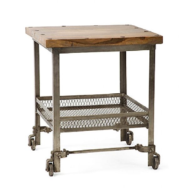 Industrial Table With Net Shelf