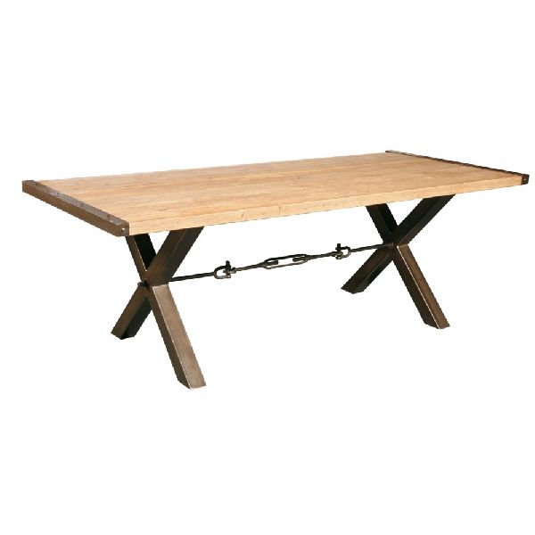 Reclaimed Wood Industrial Table