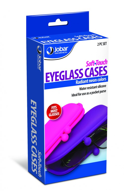 S/2 SOFT TOUCH EYEGLASS CASES