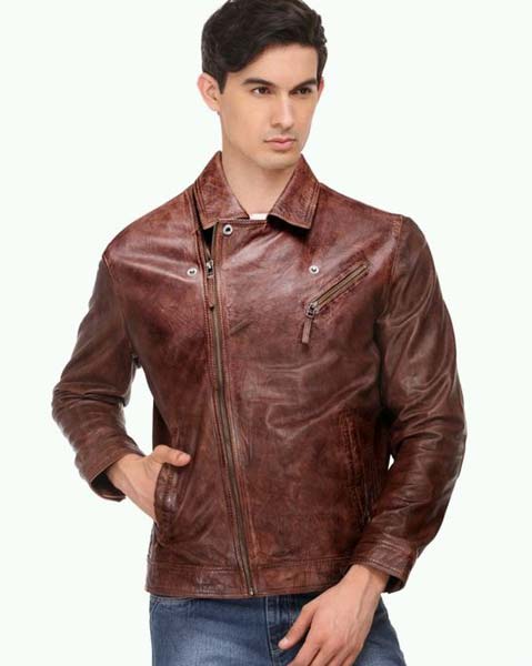 Mens Teakwood Leather Jacket Manufacturer in Gurgaon Haryana India by ...