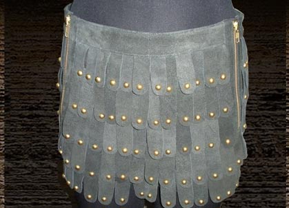 Riveted Leather Skirt