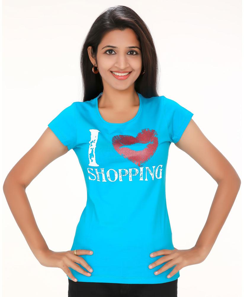 Blue Shopping Womens Wear T shirts