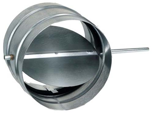 Round Single Blade Aluminum Damper