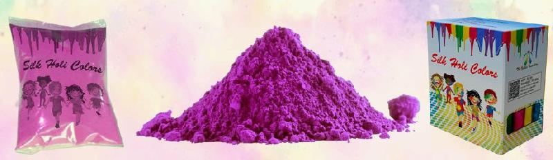 Cosmetic Silk Purple Holi Colors