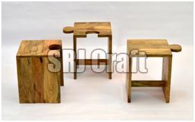 Wooden Stool Set