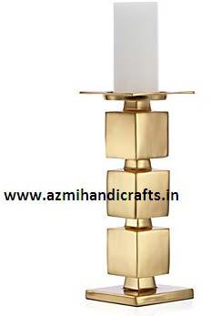Azmi handicrafts Aluminum Candle Pillar Holder