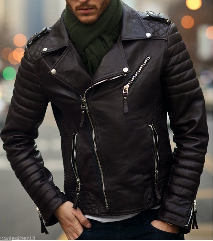 Branded leather jacket hot sale for mens