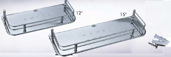 Polished Stainless Steel Bathroom Shelf, Feature : Bright Shining, Dust Proof