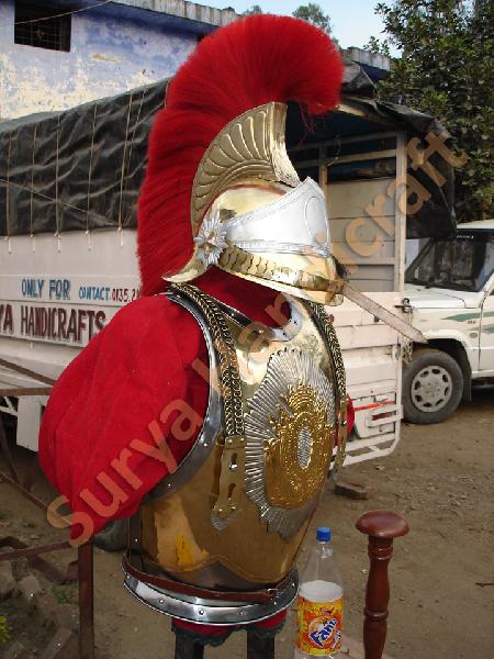 Medieval Body Armor with Helmets