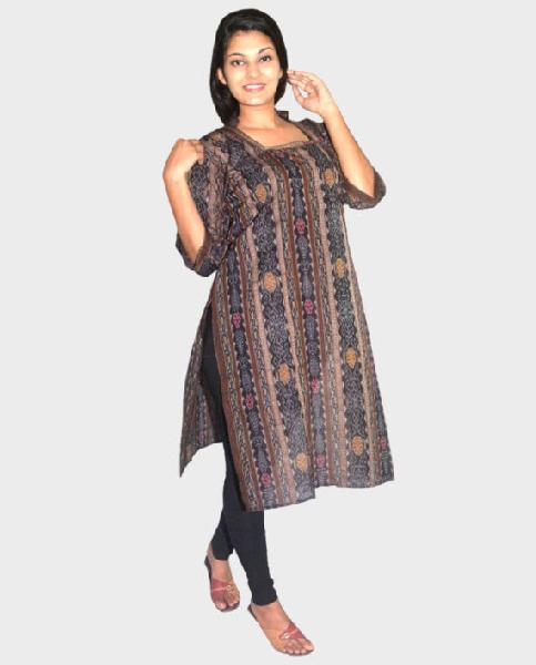 Black Sambalpuri Kurti