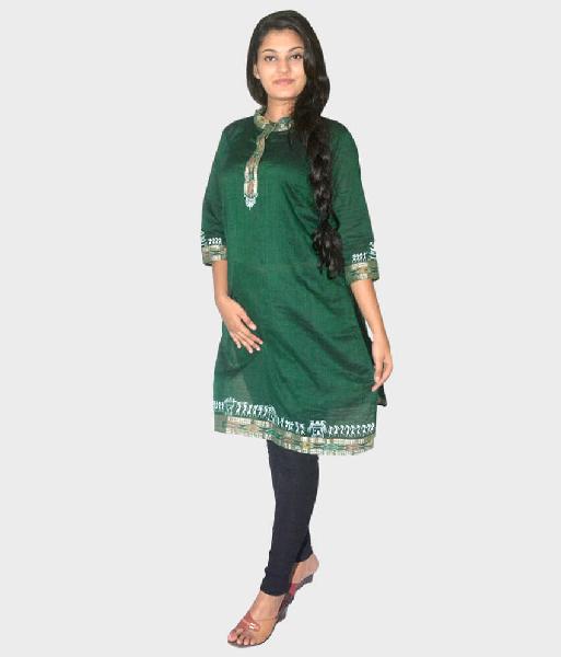 Green Sambalpuri Kurti