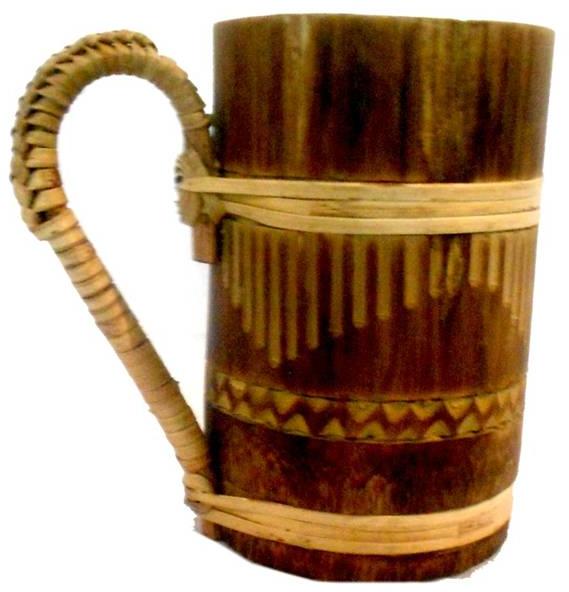 Creative Thought Bamboo Mug, Color : Brown