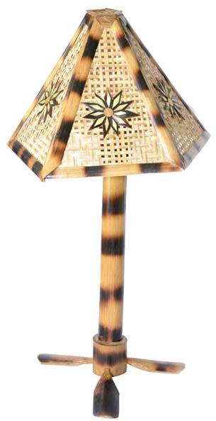 Creative Thought Bamboo Table Lamp, Color : Brown