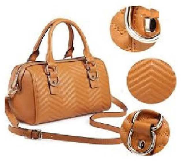 Womens Quilted Leather Duffle Bag