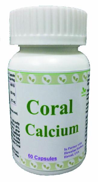 Herbal coral calcium capsules