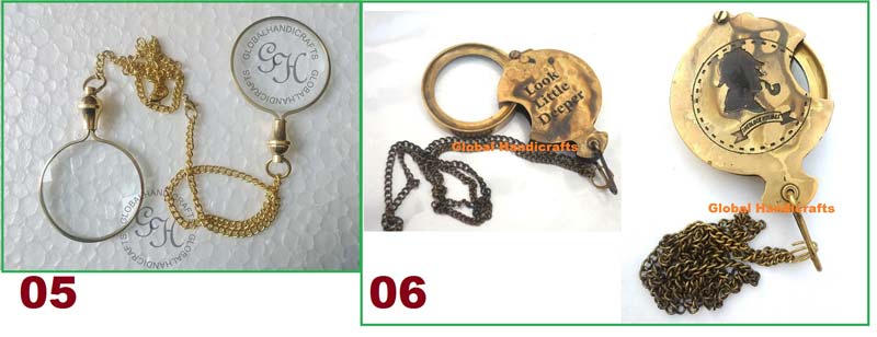 Brass Chain Magnifying Glass