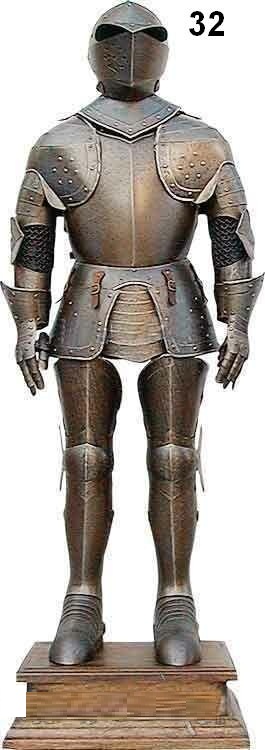 Iron Medieval Armor Suit, Color : antique