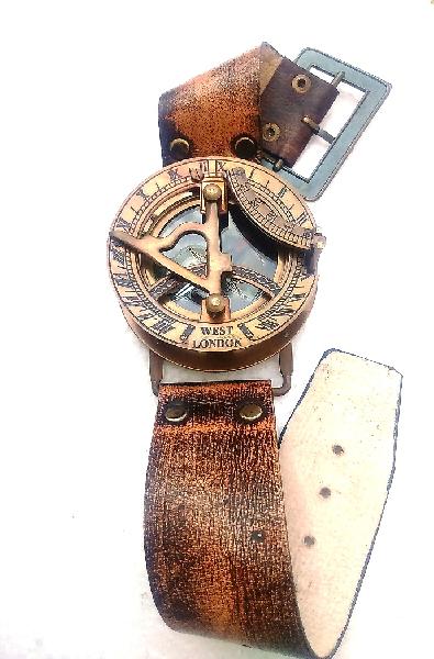 GH brass Nautical Wrist Sundial Compass, Size : 2.5