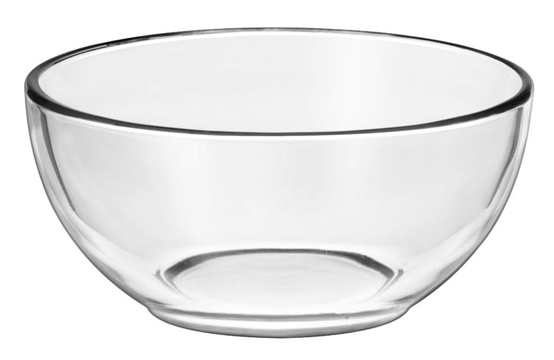 transparent glass bowls
