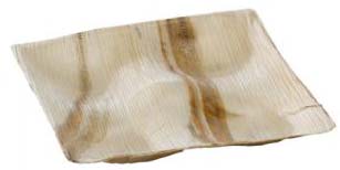Palm Leaf Four Compartment Plate