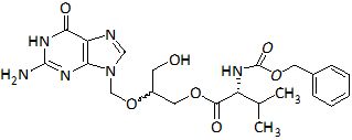 2-((2-amino-6-oxo-1,6-dihydro-9H-purin-9-yl)methoxy)-3-hydroxypropyl ((benzyloxy)carbonyl)