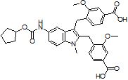 4-[[5-Cyclopentyloxy carbonyl amino-2- [(3-methoxy benzoic acid-4-y1)-methyl]
