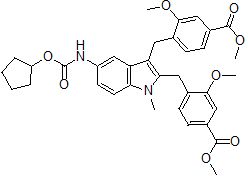 4-[[5-Cyclopentyloxy carbonyl amino-2- [(3-methoxy benzoic acid methyl ester-4-yl)