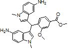 4-[Bis-(5-amino-1-methyl indol-3-yl) methyl]-3-methoxy benzoic acid methyl ester