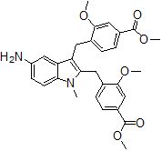 Dimethyl 4,4'-((5-amino-1-methyl-1H-indole-2,3-diyl)bis(methylene))bis(3-methoxybenzoate)