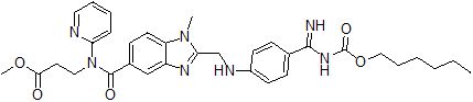 Methyll 2-[(4-N-hexyloxy carbonyl carbmimidaoyl phenyl)amino]methyl