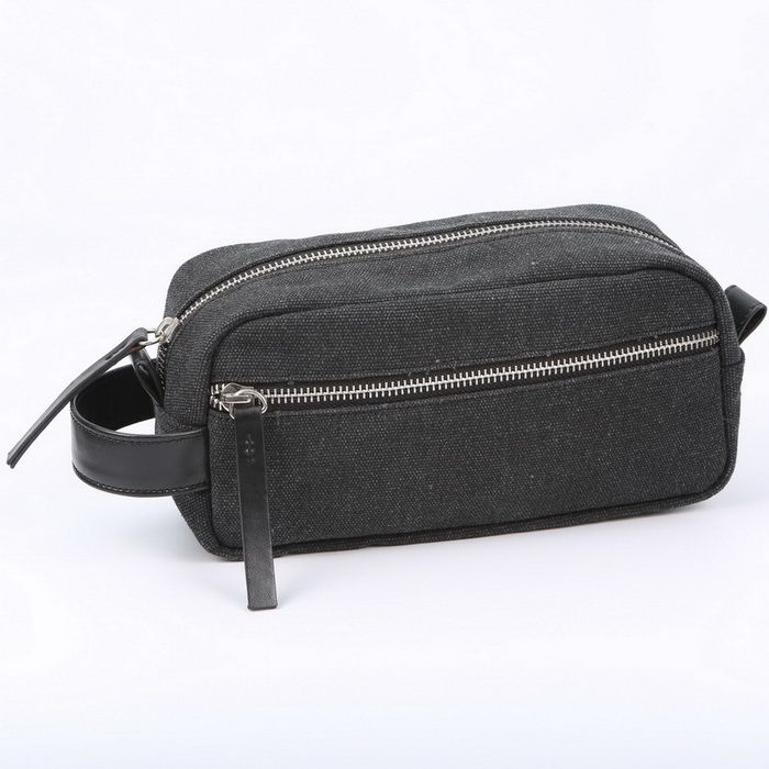 Black Canvas Toiletry Kit