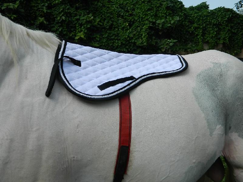 Drill Fabric VE-SP-007 Horse Saddle Pad, Color : Black white twisted cords