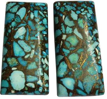 Blue Copper Turquoise Cabochons