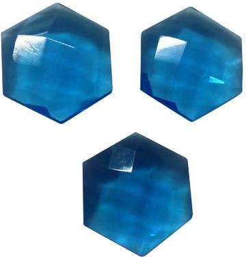 Blue Topaz Hexagon Shape Briolette Cut Gemstone