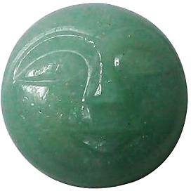 Green Jade Gemstone Moon Face Cabochons