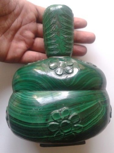 Natural Melachite Gemstone Bottle