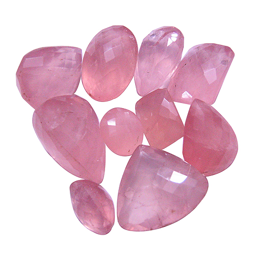 Rose Quartz Cut Gemstones