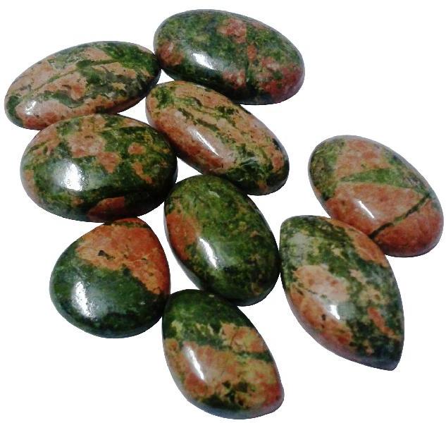 Unakite Gemstone Cabochons 01