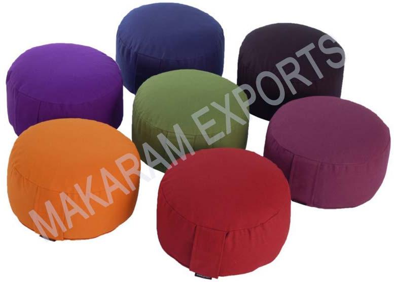 Makaram Exports Cotton Rondo Meditation Cushion, Size : 30 x 13 cm