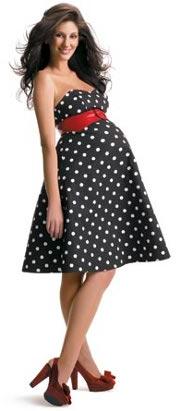 Ladies black & white polka dot dress