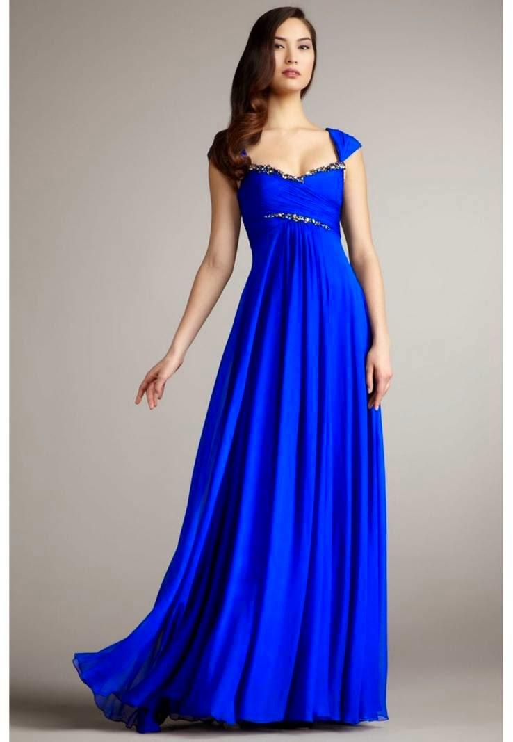 Ladies Blue Maxi Dress