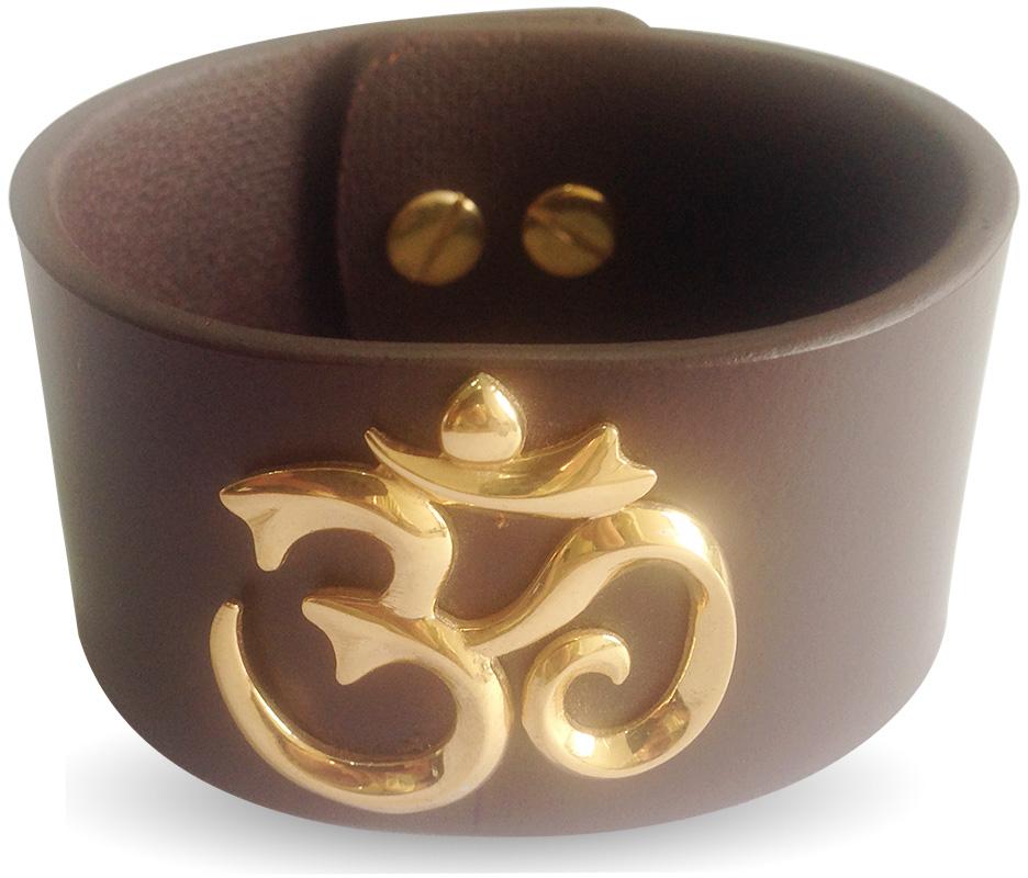 Buy Gold Plated Om Bracelet in Silver