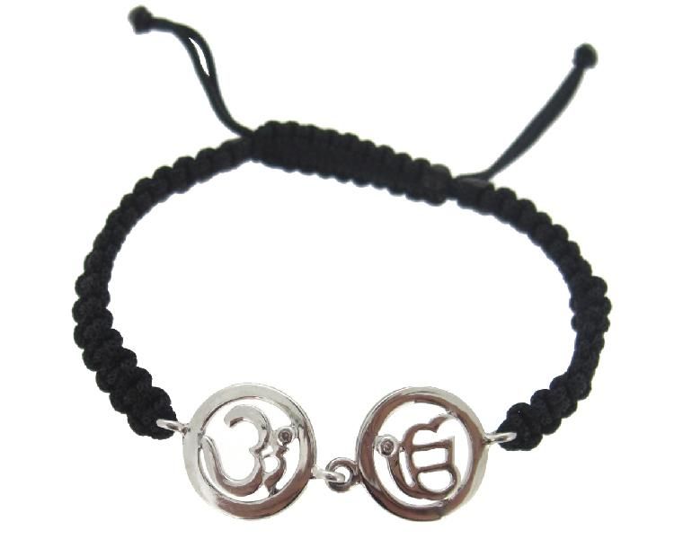 Onkar Silver Bracelet