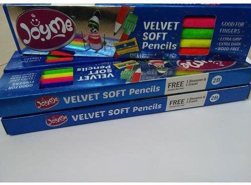 Polymer Soft Velvet Pencils, for School, Office, Length : 7 Inch