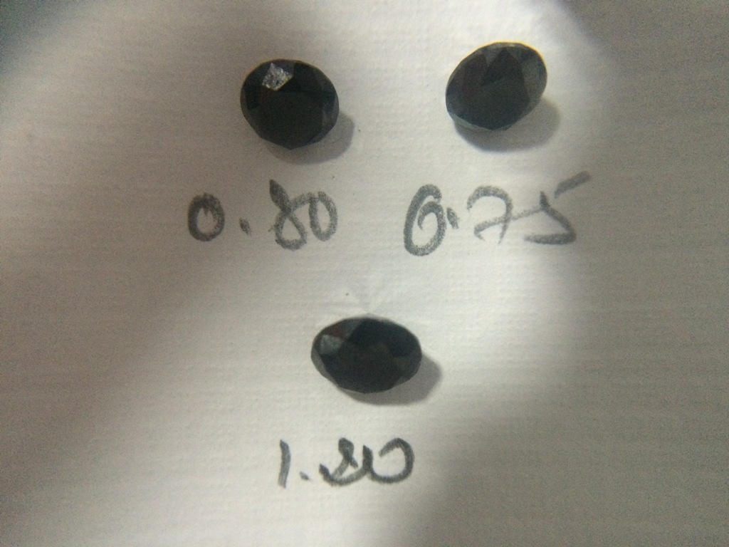 Black Diamonds Round Shape