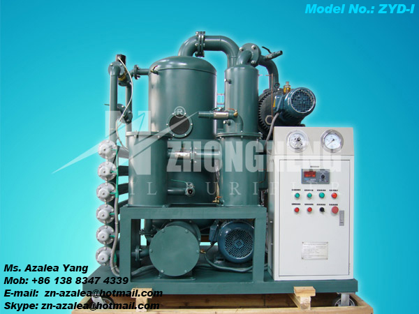 Series Zyd I Double Stage Vacuum Insulating Oil Regeneration Purifier By Chongqing Zhongneng Oil Purifier Manufacture Co Ltd Id 1889159