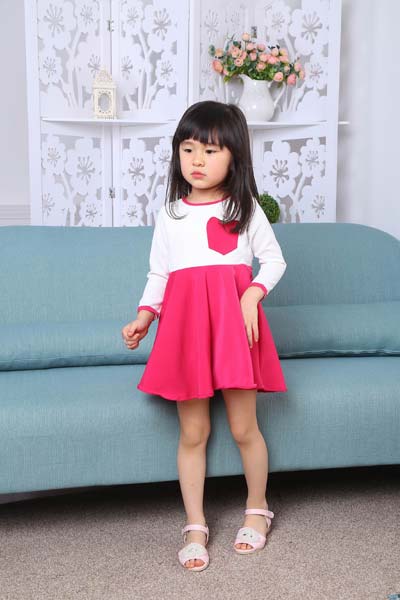 Polyster with Cotton lining Fuschia Pink Party Dress, Pattern : Solid