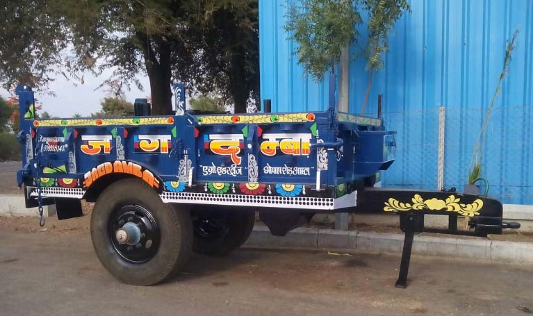 Rectangular Metal Tractor Trolley, for Agricultural, Style : Modern